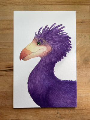 The Great Purple Balaap - Unframed Watercolour Painting